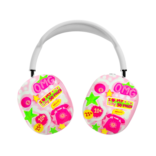 Pink Static Airpod Max Case