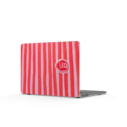 Red Velvet Stripe MacBook Case