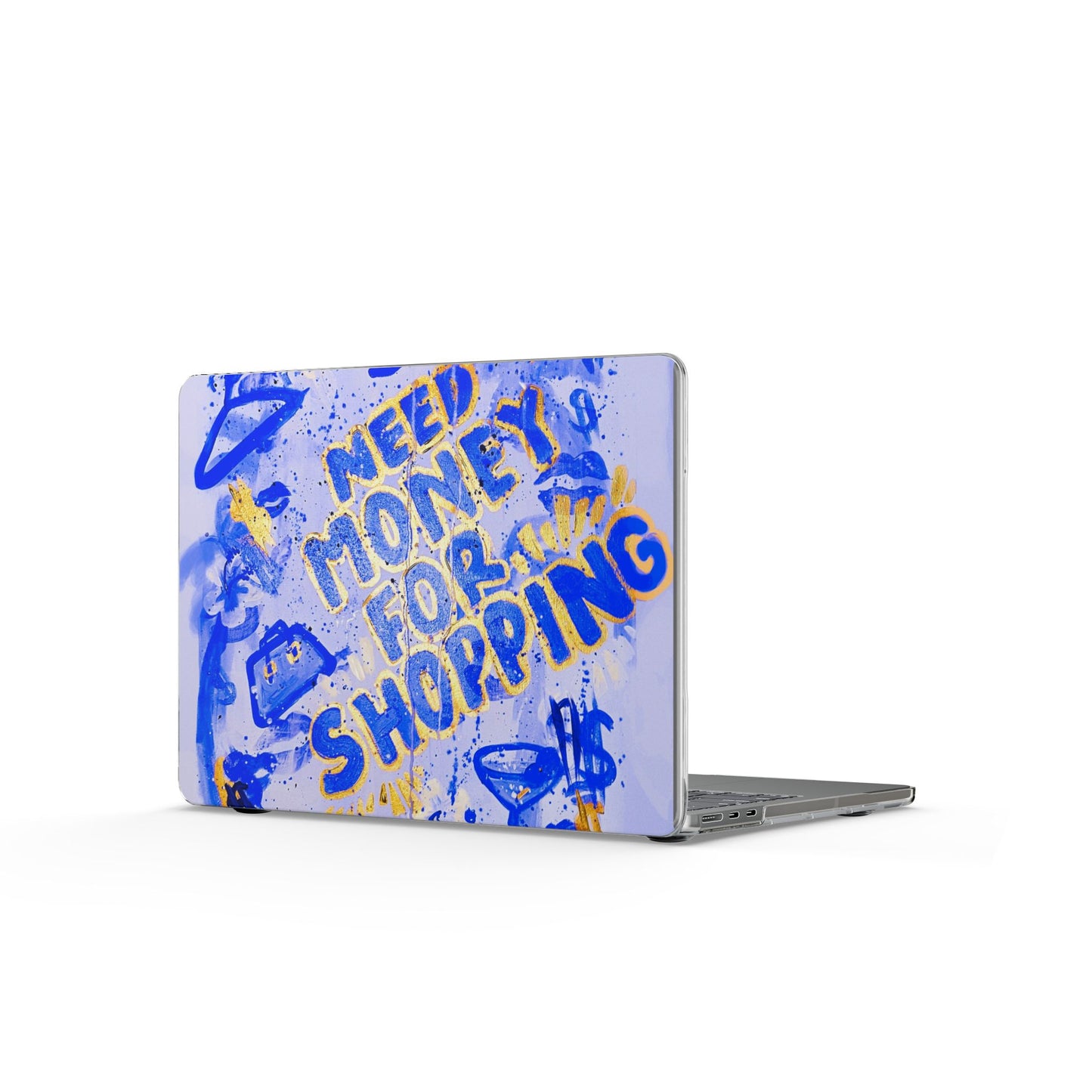 Shopaholic Blue MacBook Case