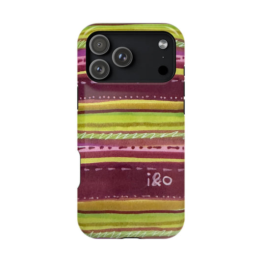 Olive Press Stripe Tough Case