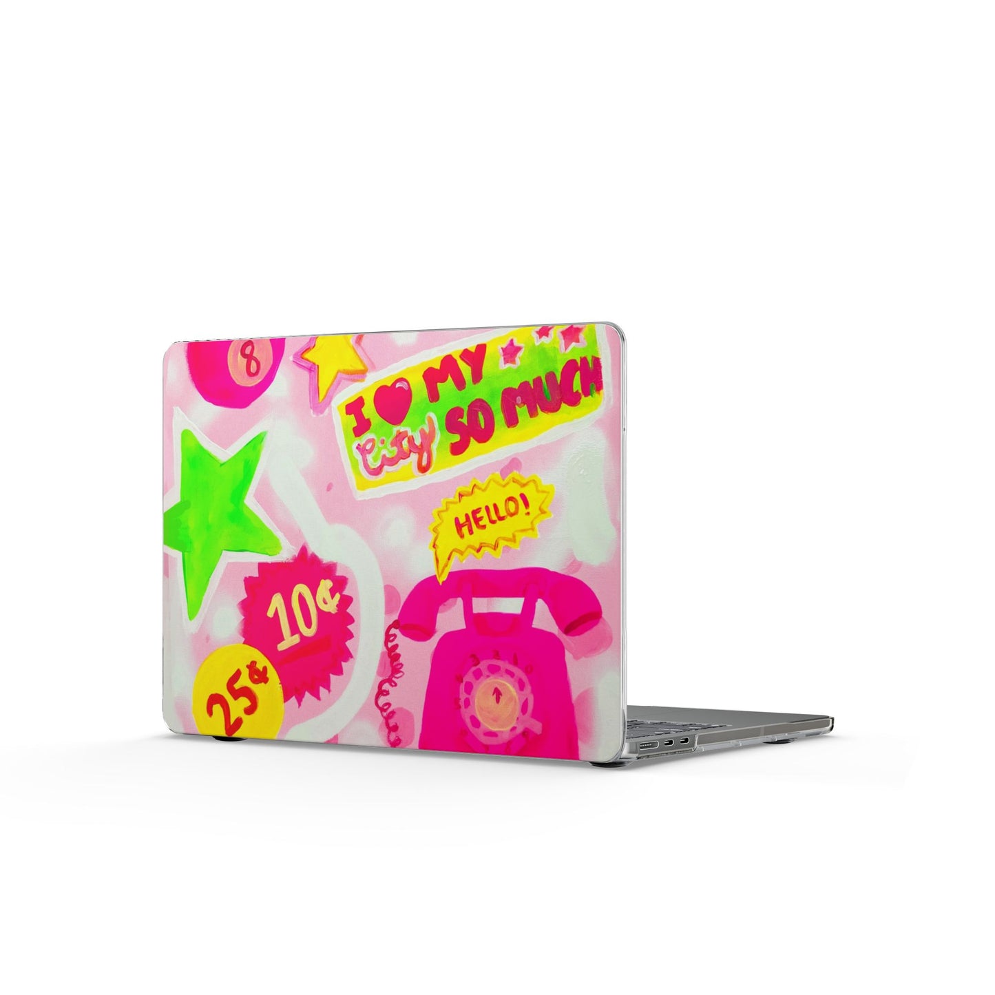 Pink Static MacBook Case