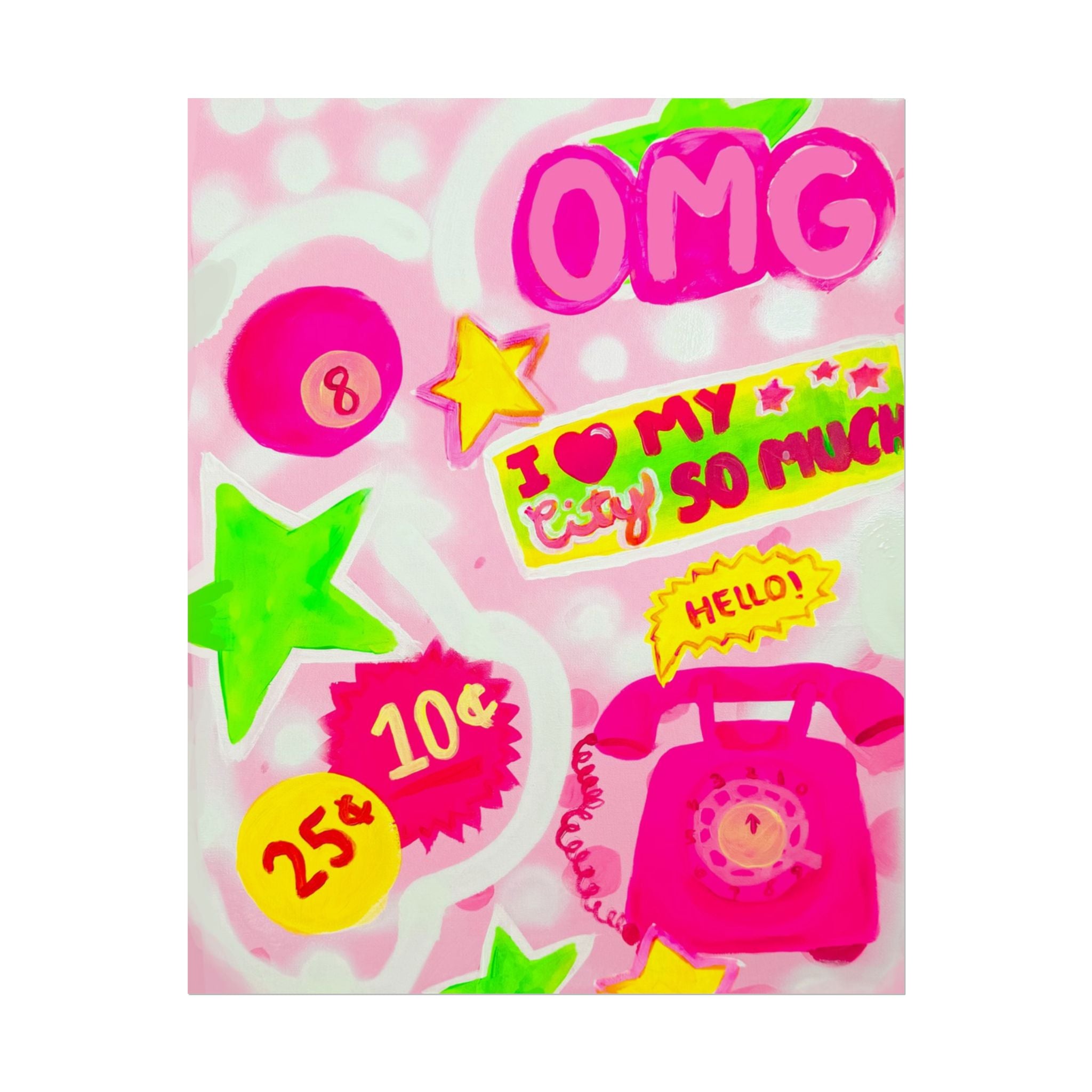 Pink Stactic Pink Static Poster Print – Inside & Out by KIB CREATIVE LLC