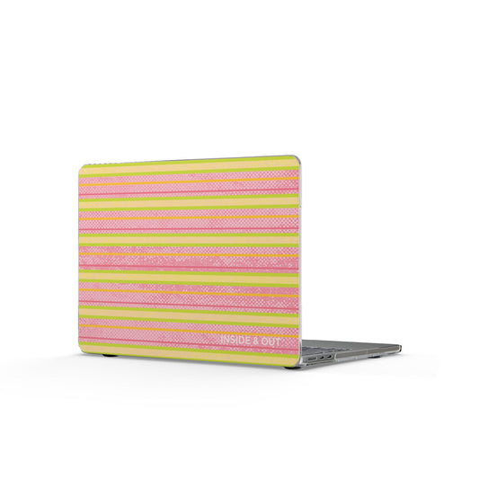 Guava Stripe Macbook Case