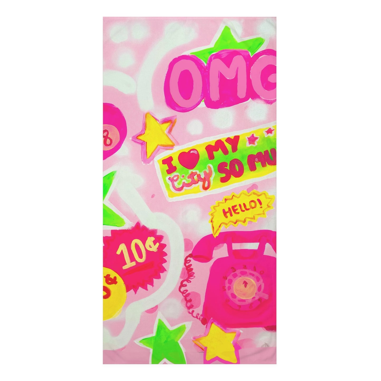 Pink Static Tanning Towel