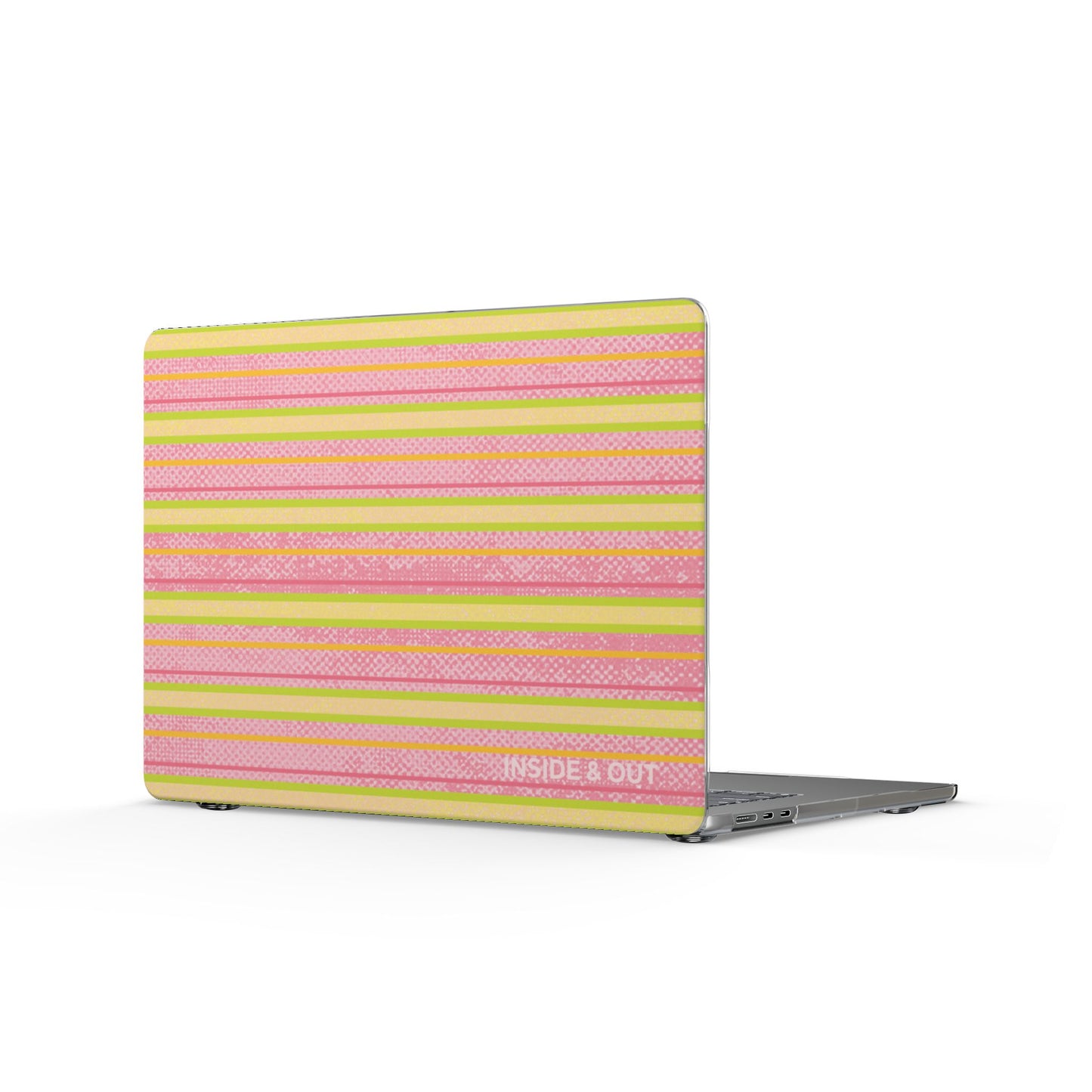 Guava Stripe Macbook Case